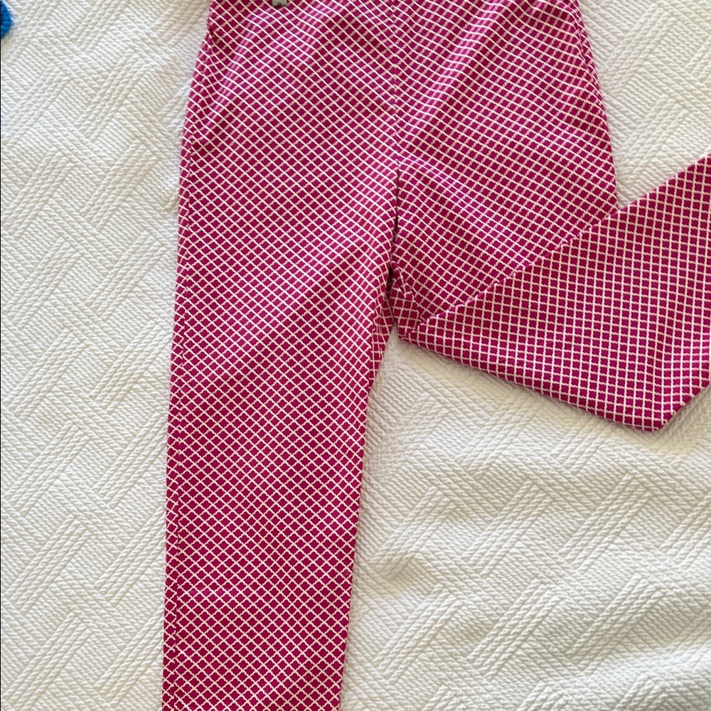 Talbots Fuchsia/Magenta Geometric Patterned Pants